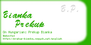 bianka prekup business card